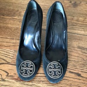 Tory Burch Black Wedges
